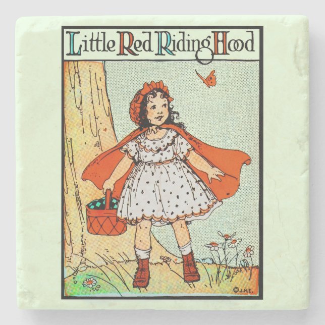 Little Red Riding Hood Vintage Cute Stenunderlägg (Framsidan)