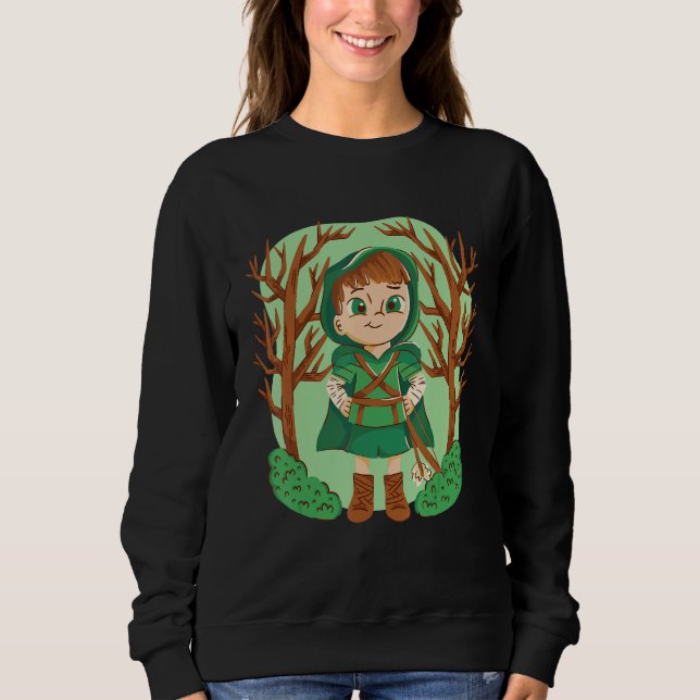 Little Red Riding Hood Walking in the Forest T Shirt (Framsida)