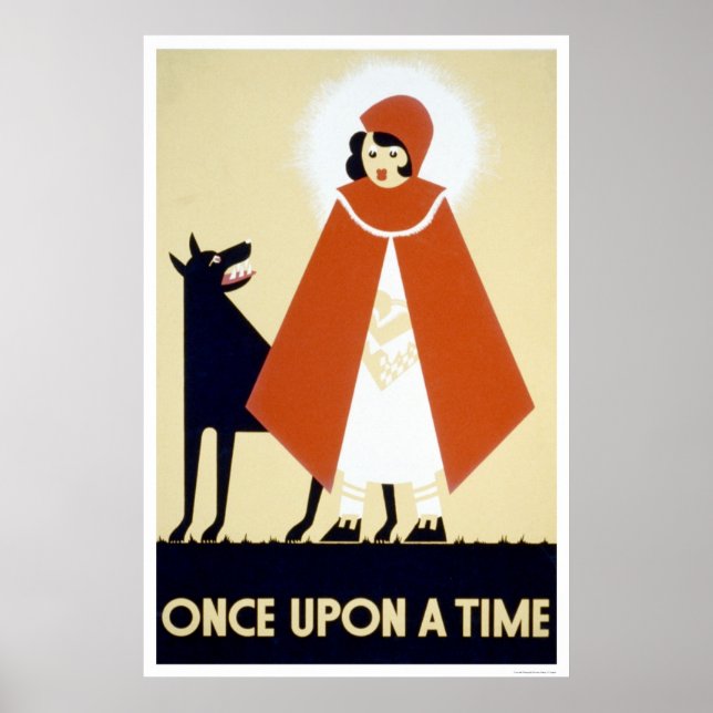 Little Red Riding Huva 1937 WPA Poster (Framsidan)