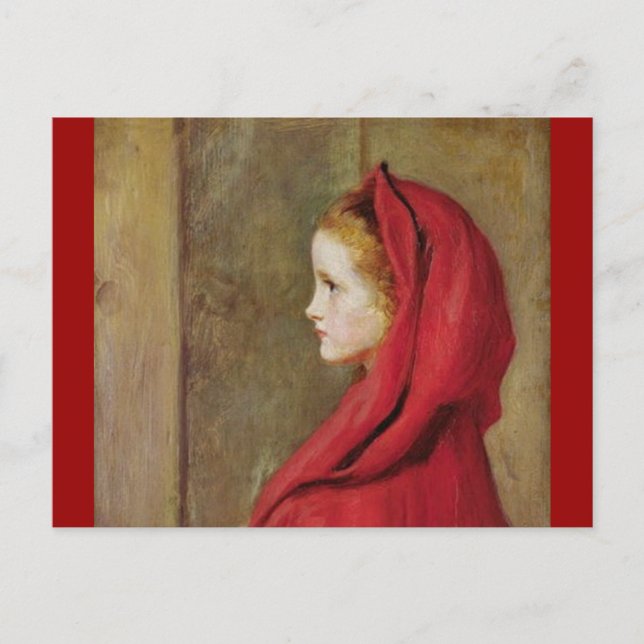 Little Red Riding Huva av John Everett Millais Vykort (Framsida)