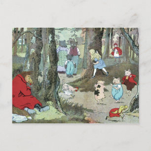 Little Red Riding Huva: Avsluta sidor Vykort