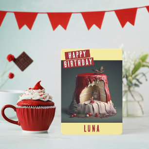 Little Red Riding Huva Birday Card Julkort