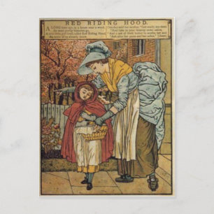 Little Red Riding Huva by Walter Crane 1845 ~ 1915 Vykort