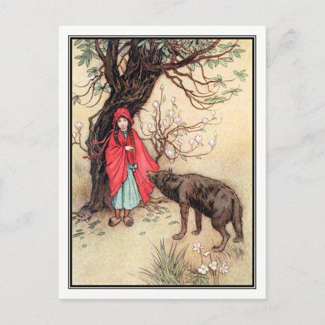 Little Red Riding Huva by Warwick Goble Vykort (Framsida)