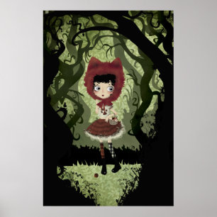 Little Red Riding Huva Card Poster