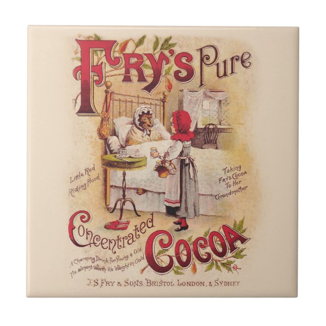 Little Red Riding Huva Cocoa Kakelplatta (Framsidan)