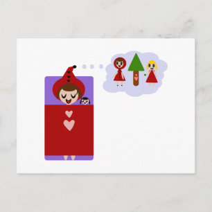 Little Red Riding Huva Dreams Big Vykort