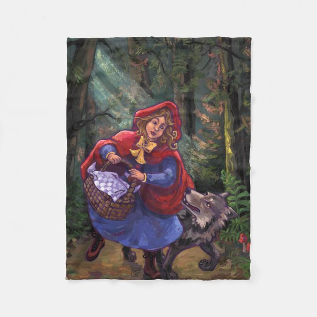 Little Red Riding Huva Fleecefilt (Framsidan)
