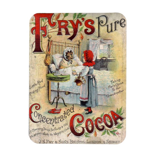 Little Red Riding Huva Frys Cocoa Magnet (Vertikal)