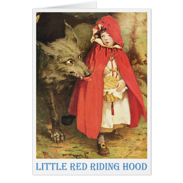 Little Red Riding Huva Hälsningskort (Framsidan)