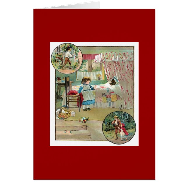 Little Red Riding Huva Hälsningskort (Framsidan)