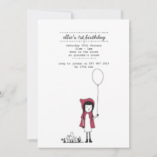 Little Red Riding Huva Inbjudningar