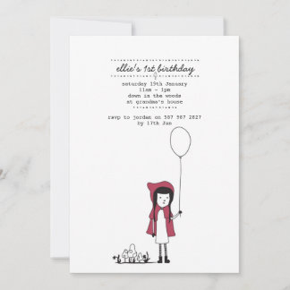 Little Red Riding Huva Inbjudningar