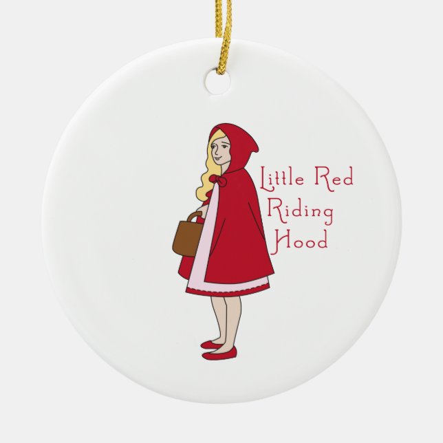 Little Red Riding Huva Julgransprydnad Keramik (Framsidan)