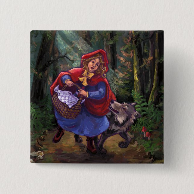 Little Red Riding Huva Knapp (Framsida)