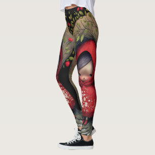 Little Red Riding Huva Leggings - Cute
