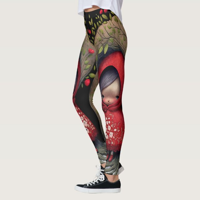 Little Red Riding Huva Leggings - Cute (Vänster)