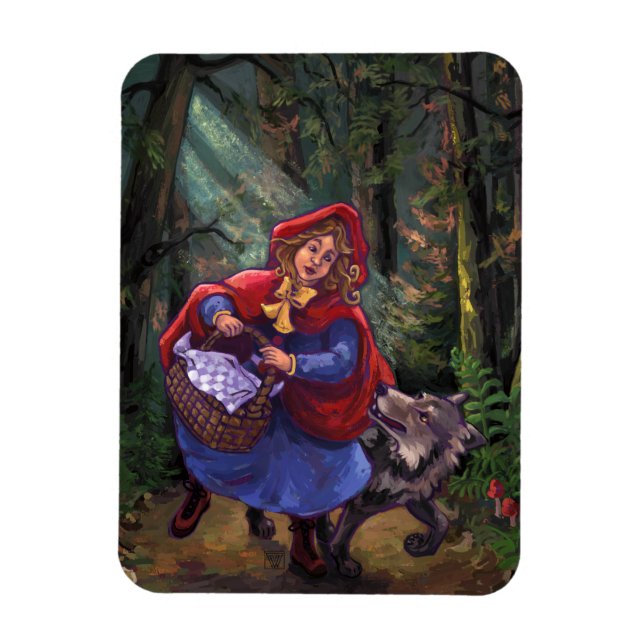 Little Red Riding Huva Magnet (Vertikal)