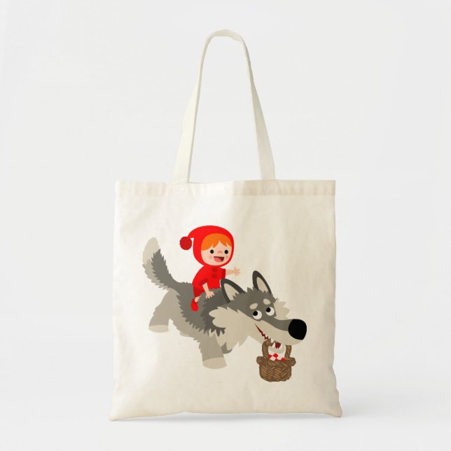 Little Red Riding Huva och Varg Bag Tygkasse (Framsidan)