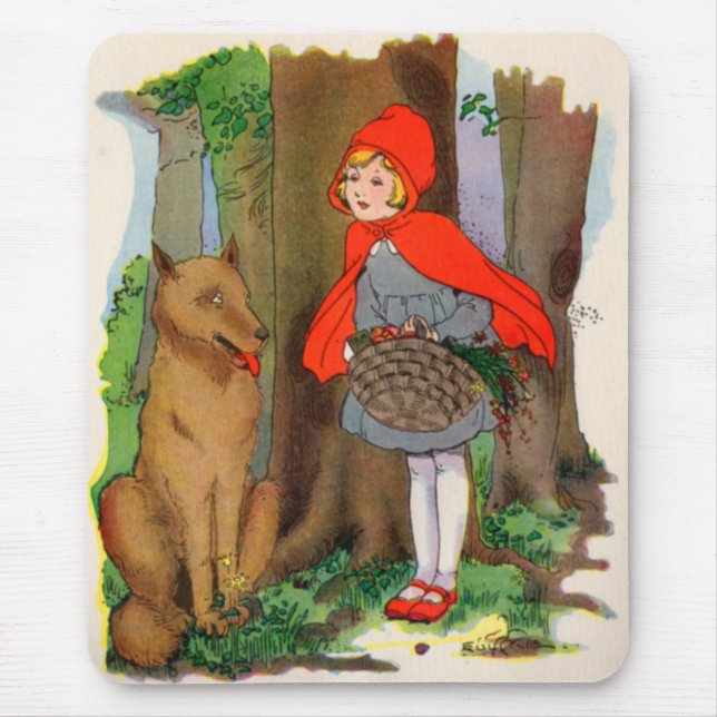 Little Red Riding Huva och Varg Musmatta (Framsidan)