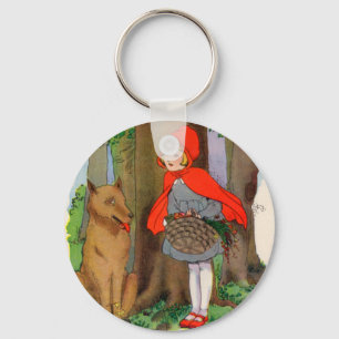 Little Red Riding Huva och Varg Nyckelring