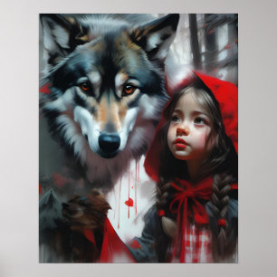 Little Red Riding Huva och Varg Poster