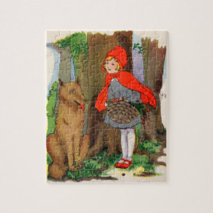 Little Red Riding Huva och Varg Pussel