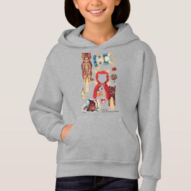 Little Red Riding Huva, Papper Doll, Louis Wain T Shirt (Framsida)