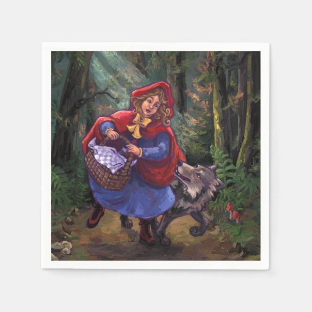 Little Red Riding Huva Pappersservett (Framsidan)
