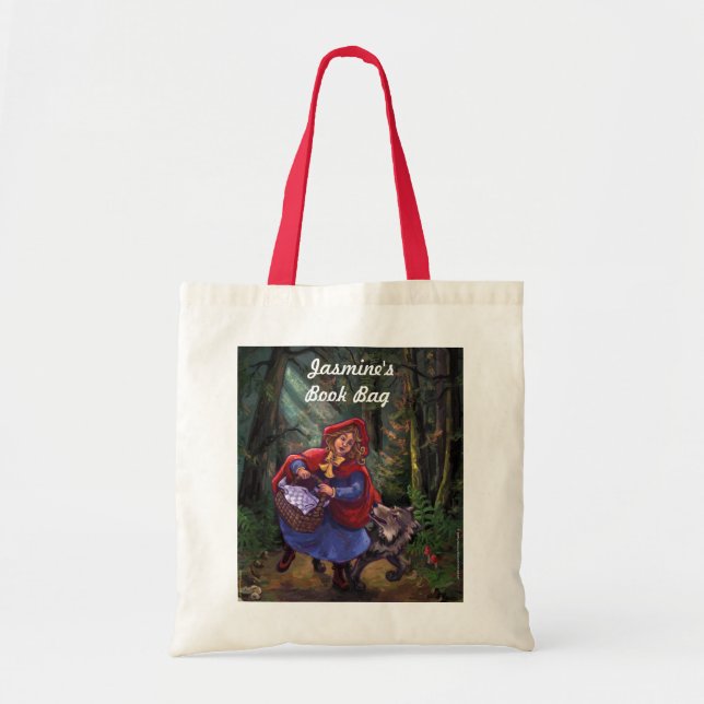 Little Red Riding Huva Personal Bok Bag Tygkasse (Framsidan)