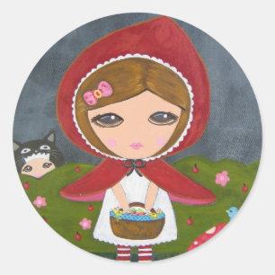 Little Red Riding Huva Runt Klistermärke