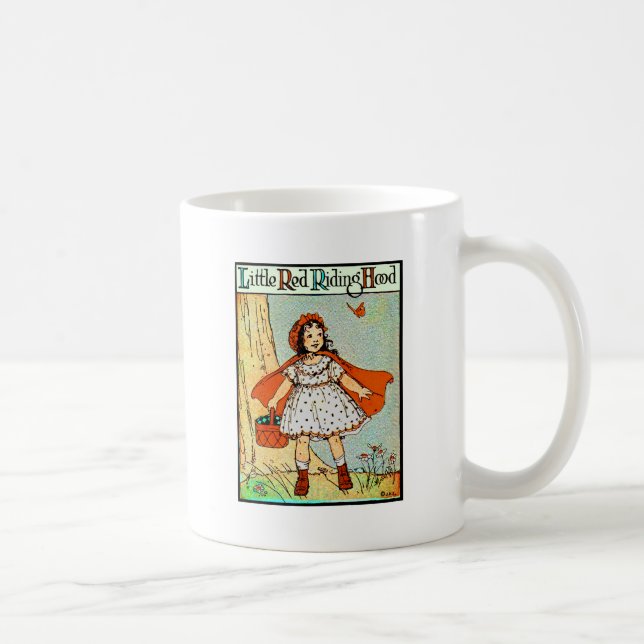 Little Red Riding Huva Vintage Cute Kaffemugg (Höger)