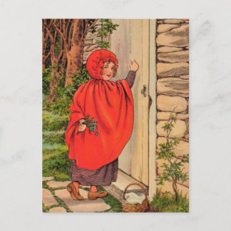 Little Red Riding Huva Vintage Vykort