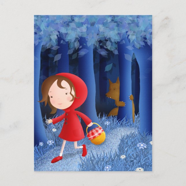 Little Red Riding Huva - vykort (Framsida)