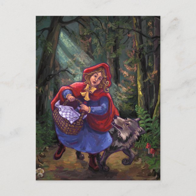 Little Red Riding Huva Vykort (Framsida)