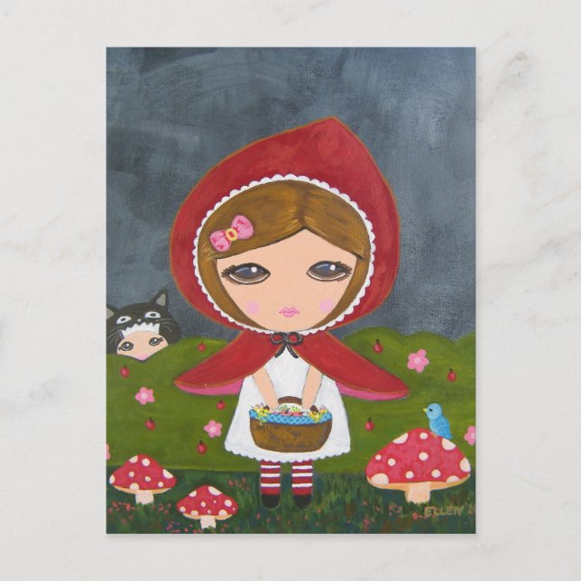 Little Red Riding Huva Vykort (Framsida)