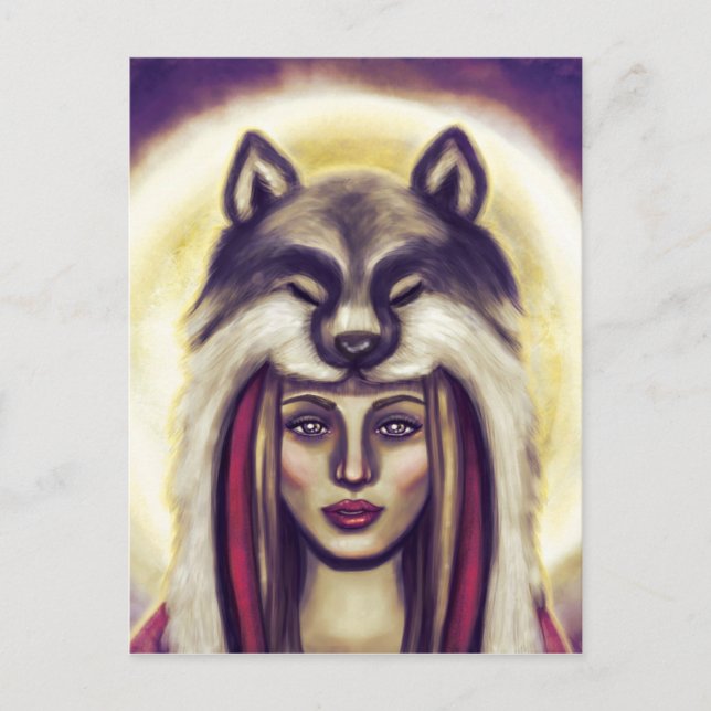 Little Red Riding Huva Vykort (Framsida)