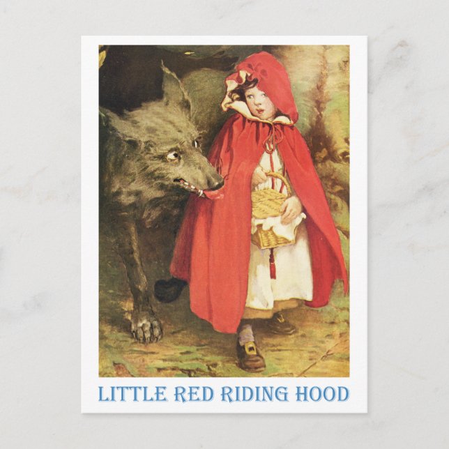 Little Red Riding Huva Vykort (Framsida)