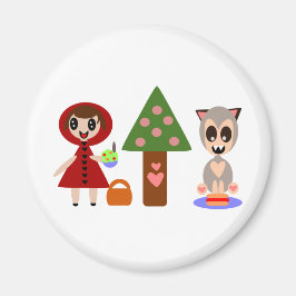 Little Red Riding Huvas Picnic Magnet