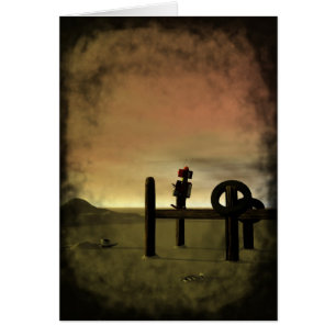 Little Red Robot Card Hälsningskort