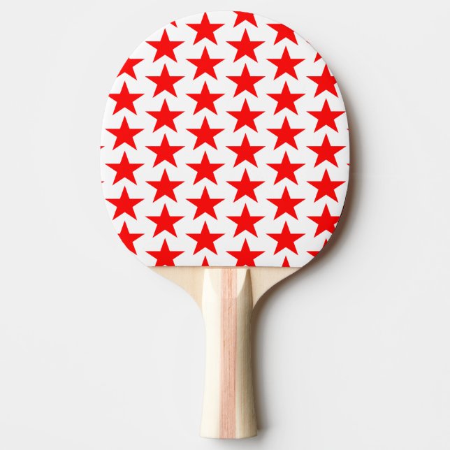Little Red Stars Mönster Pingisracket (Framsidan)