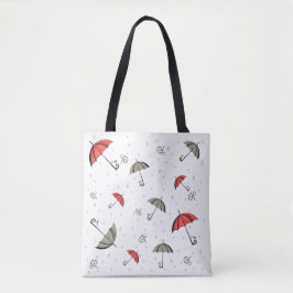 Little Red Umbrella Tote Bag Tygkasse