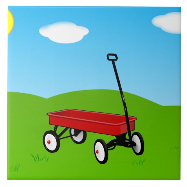 Little Red Wagon  Kakelplatta (Framsidan)