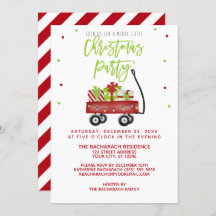 Little Red Wagon Rustic jul Party