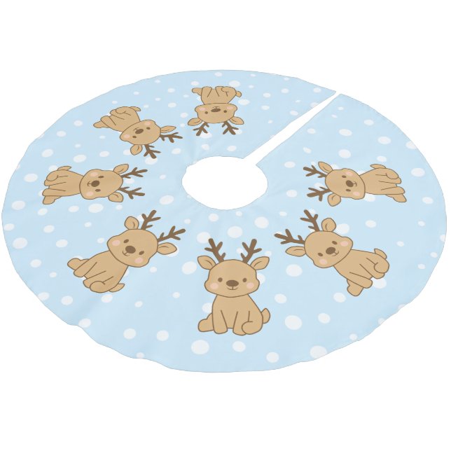 Little Reindeer Julgransmatta Borstad Polyester (Vinklad)