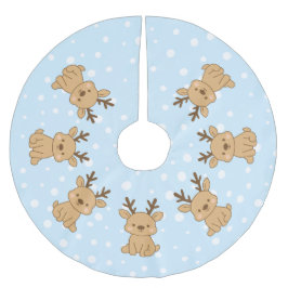 Little Reindeer Julgransmatta Borstad Polyester
