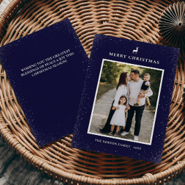 Little Reindeer Simple Snöflingor Anpassningsbar P Julkort