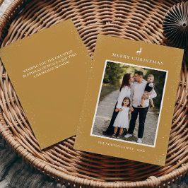 Little Reindeer Simple Snöflingor Anpassningsbar P Julkort