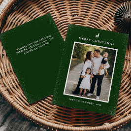 Little Reindeer Simple Snöflingor Anpassningsbar P Julkort