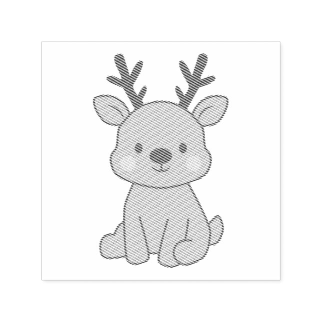 Little Reindeer Självfärgande Stämpel (Design)
